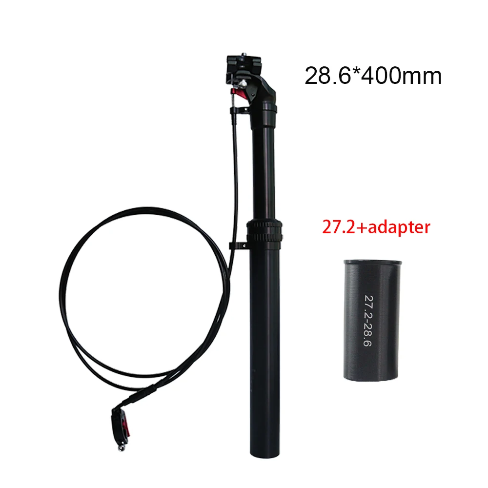 28.6X400mm seatpost Велосипедный спорт флакон-капельница подседельный контактном выключателе высота регулировщик велосипедный Подседельный штырь 27,2/28,6/30,4/30,9/31,6*400 мм провод дистанционного управления трубки - Цвет: 28.6X400mm seatpost