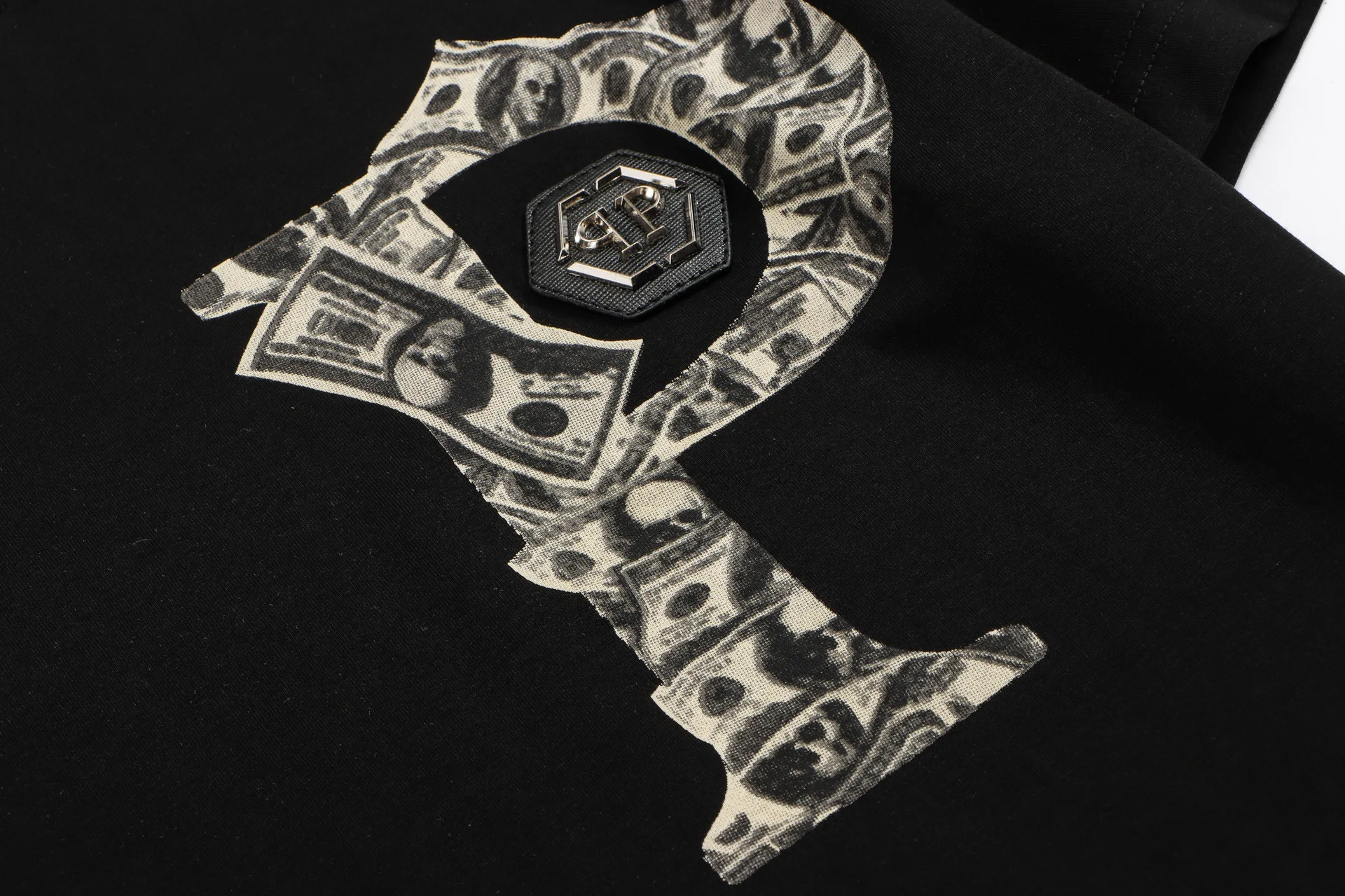 

Plein Brand T Shirt Men Cotton T-shirt Rhinestones Casual Round Neck Short Sleeve Top Tees Hip Hop Men Clothing