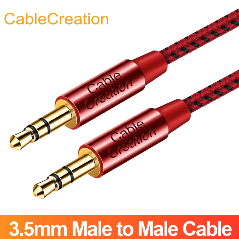 Черный Aux-кабель CableCreation стерео аудио кабель 3 5 мм штырь-штырь совместимый с