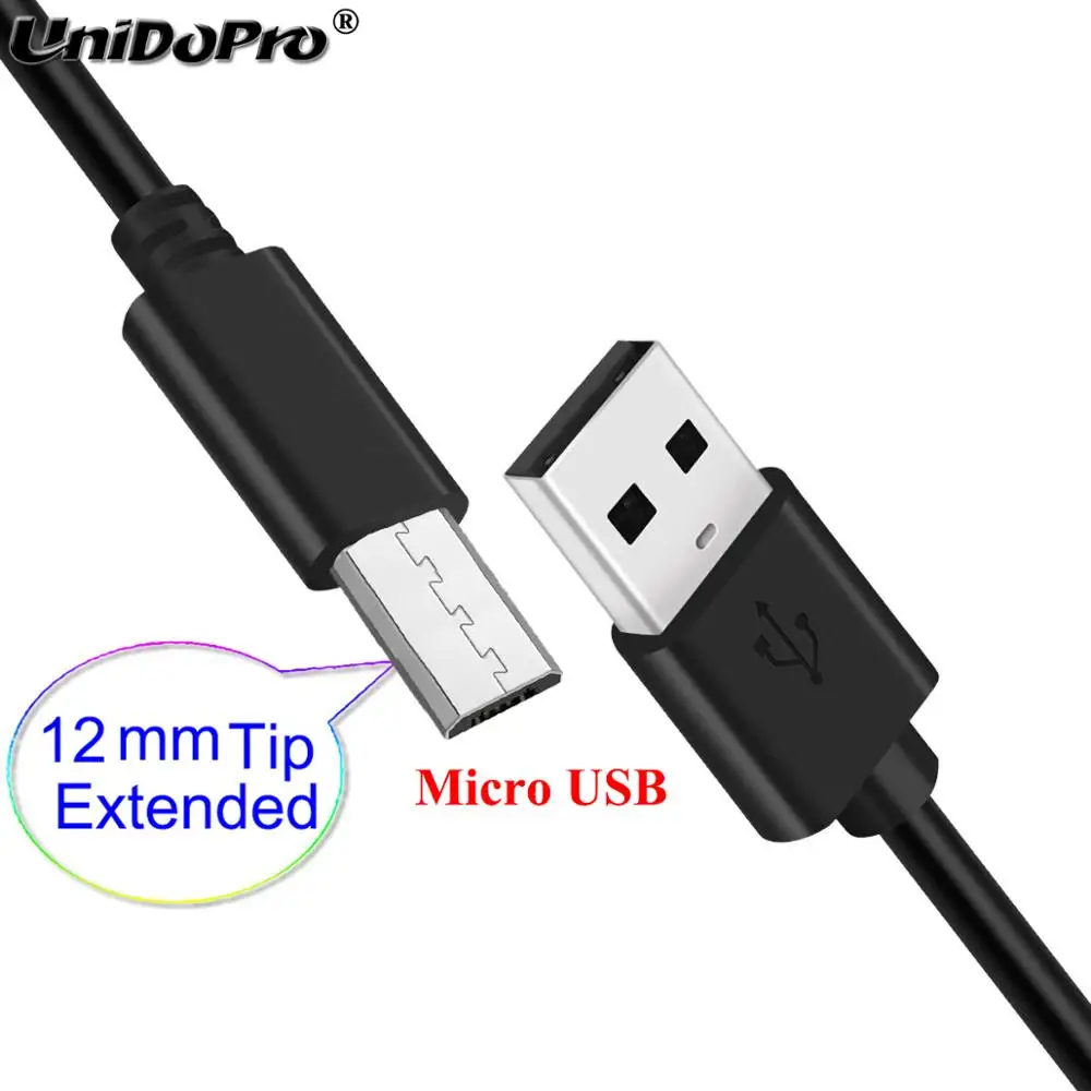 Кабель Micro USB с очень длинным наконечником 12 мм для Sigma Mobile X-style S5501 Tab A83 A104 / X-treme PQ29