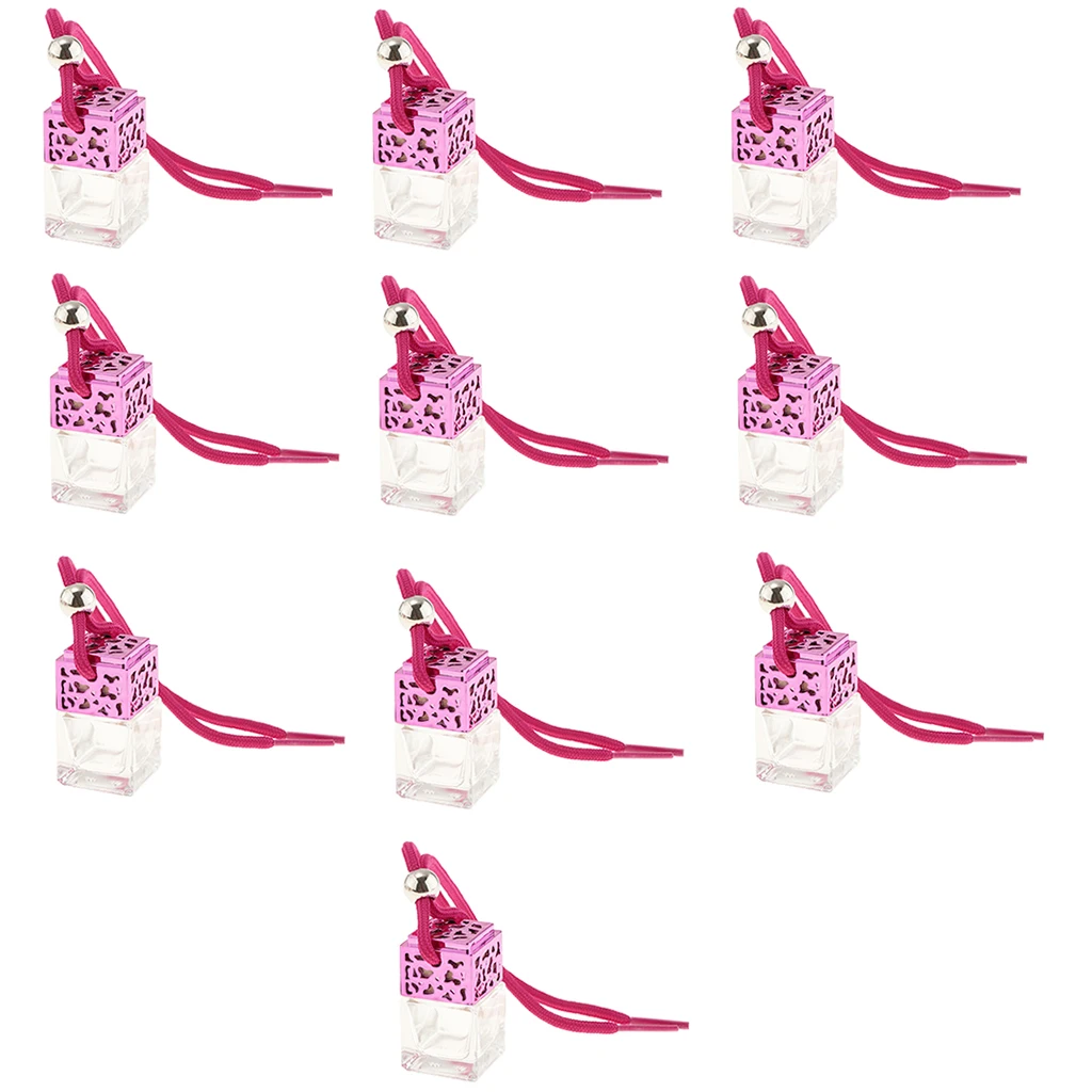 

10x пустой многоразовый прозрачный стеклянный флакон для духов, подвесной кулон, автомобильный Декор