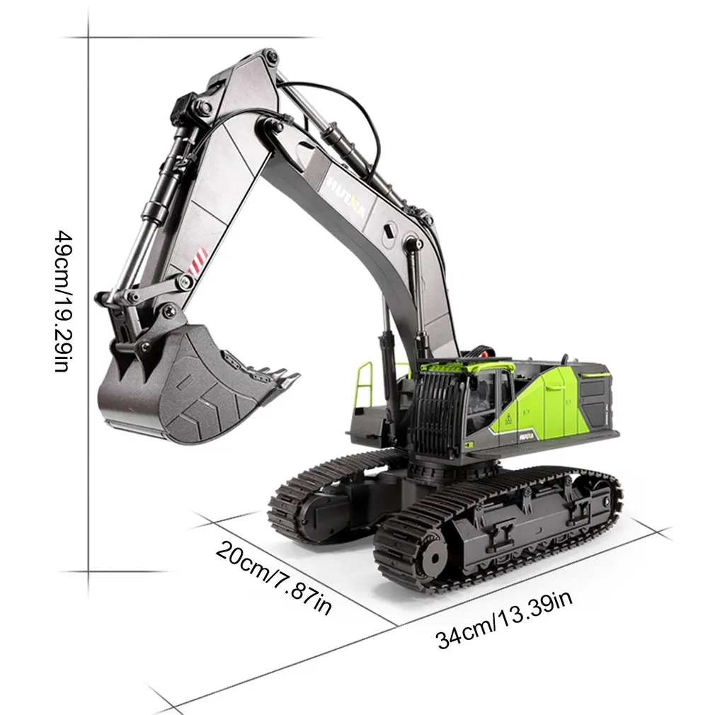 

HUINA 1593 1 / 14 Alloy Excavator 22 Channel 2.4GHz Remote Control Engineering Vehicle Forward Function