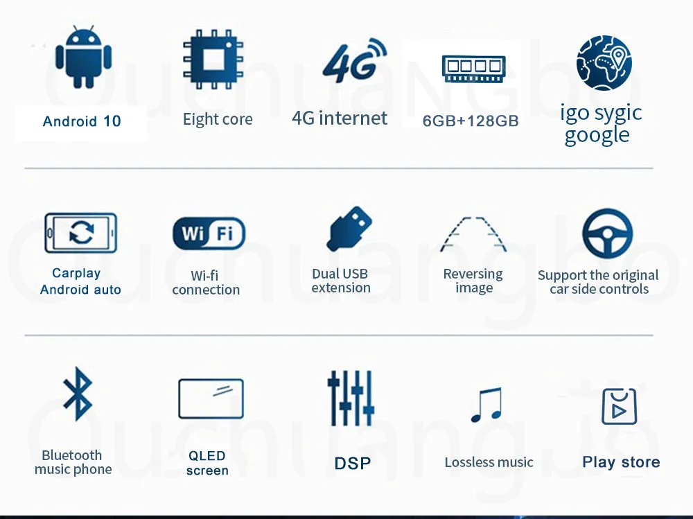 저렴한 Ouchuangbo 4G 자동차 라디오 비디오 플레이어 10.25 인치 Mazda CX-9 2016-2021 Android All In One With Wireless Carplay 8 Core 6GB 128GB Android 10 OS
