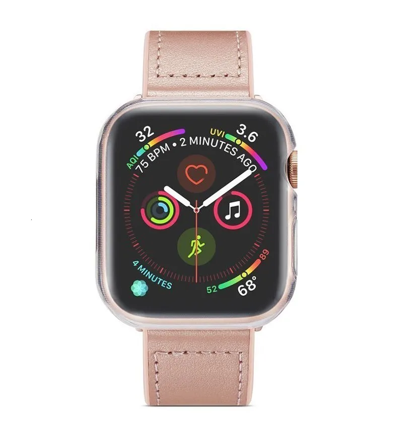 Полный Чехол для Apple Watch 5, 4, 3, 2, 40 мм, 44 мм, защитный ТПУ HD Прозрачный Ультра-тонкий чехол, Защитная крышка для Iwatch 38 мм, 42 мм