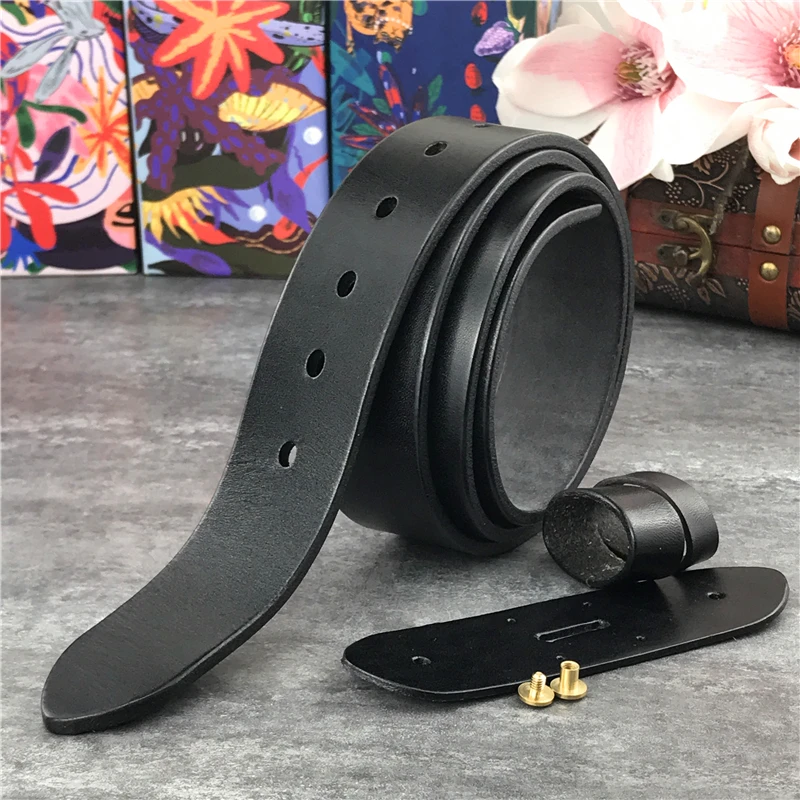 

Top Thick Luxury Leather Belts Without Belt Buckles Ceinture Waist Belt For Pin Belt Buckle 95-125CM Belt Male SP04