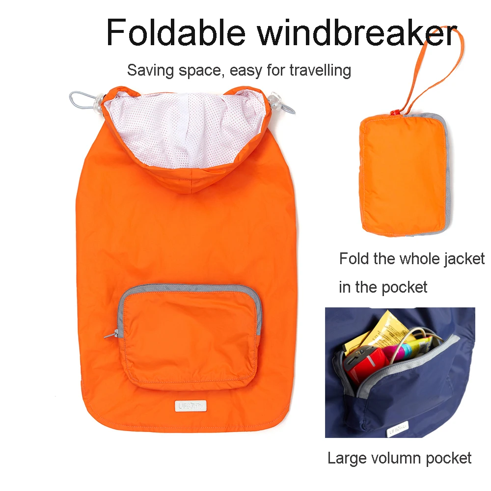 UFBemo Одежда для собак водонепроницаемая ветровка легкая куртка домашних животных