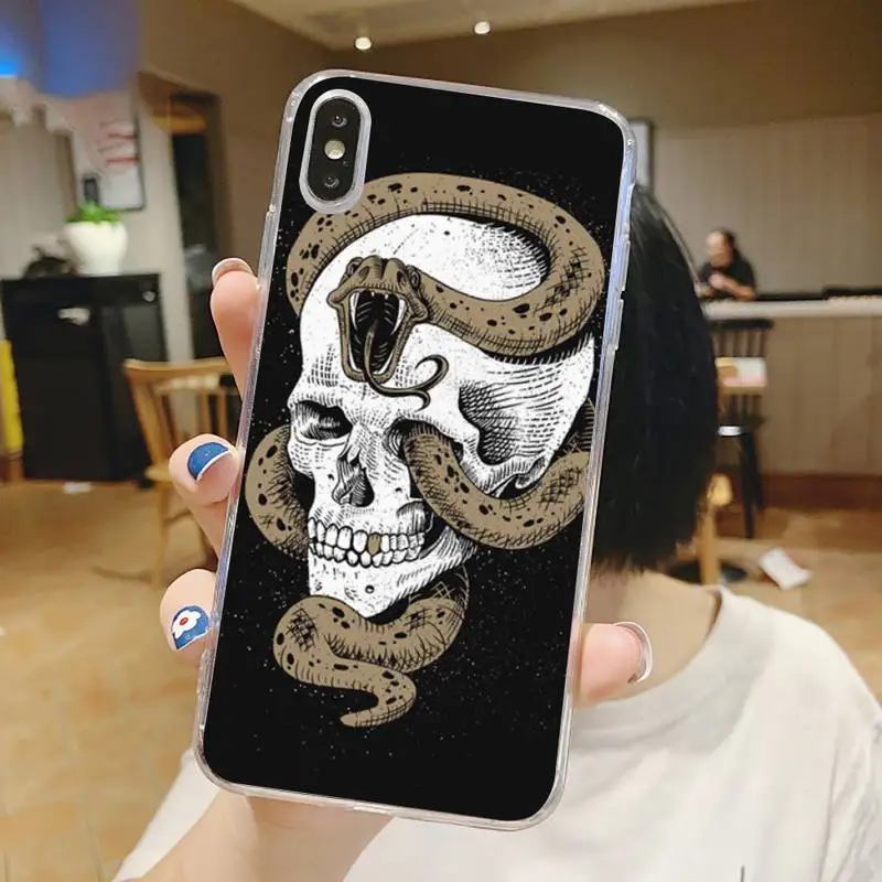 

Hand Snake Flower Snake aesthetics Phone Case Transparent for iPhone 6 7 8 11 12 s mini pro X XS XR MAX Plus
