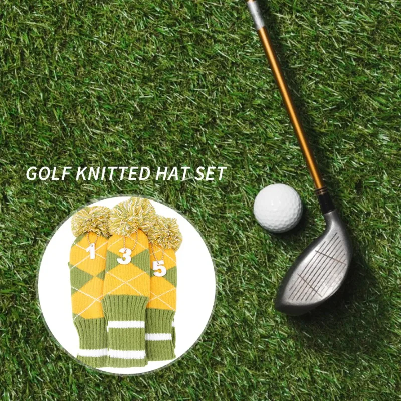 

3 PCSGolf Club Head Covers Driver Fits 460cc Drivers Golf Iron Head Covers And Fairway HeadCovers Wedges Covers For Golf Clubs