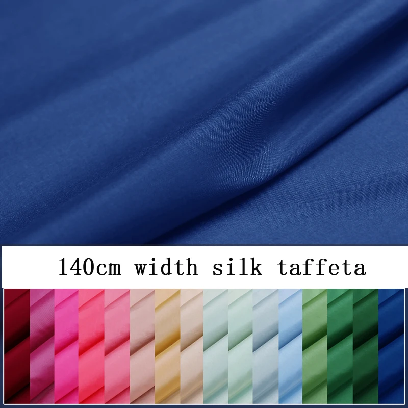 Solid color silk double palace fabric silk taffeta fabric rose purple army green  color silk for man jacket pure dupion silk