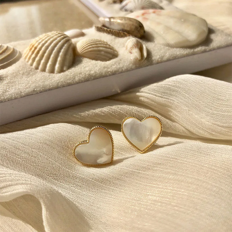 Оригинальные серьги с золотым сердцем 14k модные женские Украшения Аксессуары