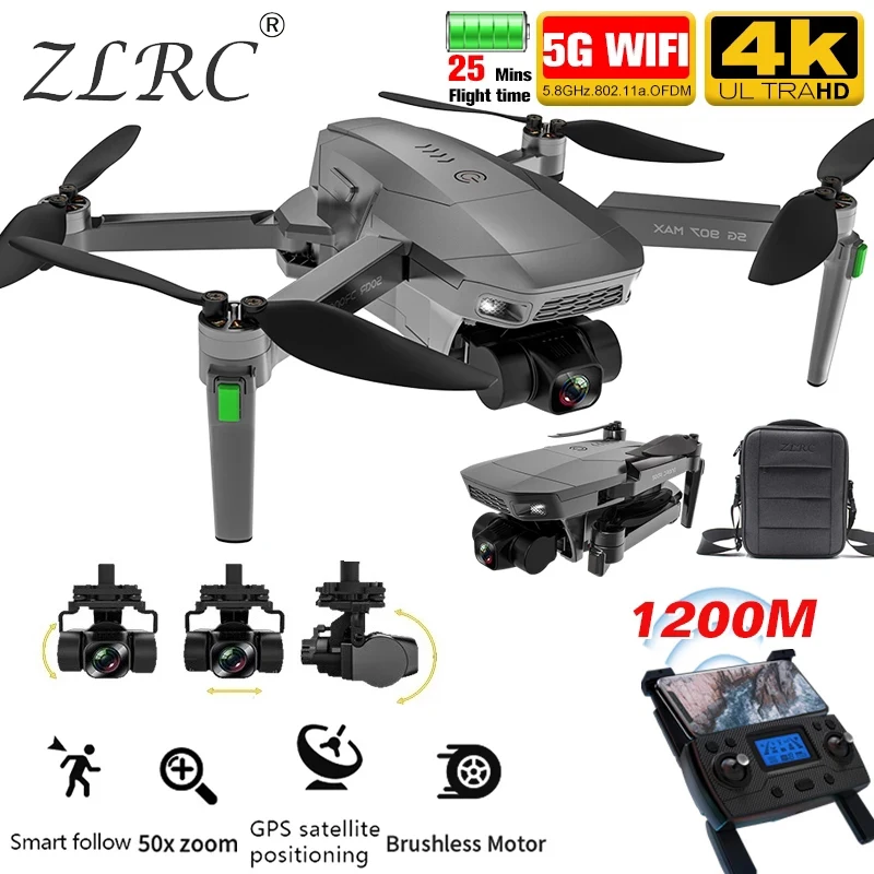 

SGRC SG907 PRO MAX 4K Drone Professional 3-Axis Gimbal Camera 5G WIFI FPV 1.2Km Flight Distance Brusheless Motor RC Quadcopter