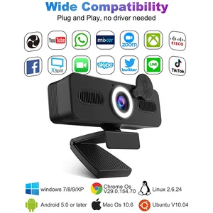 4kconference live broadcast usb camera 1080p30 frame network hd computer camera free drive beauty fill light webcam for computer free global shipping