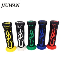1 pair universal 78 22mm motorcycle handlebar hand grips rubber flame handle grips dirt bike parts flame soft tpr