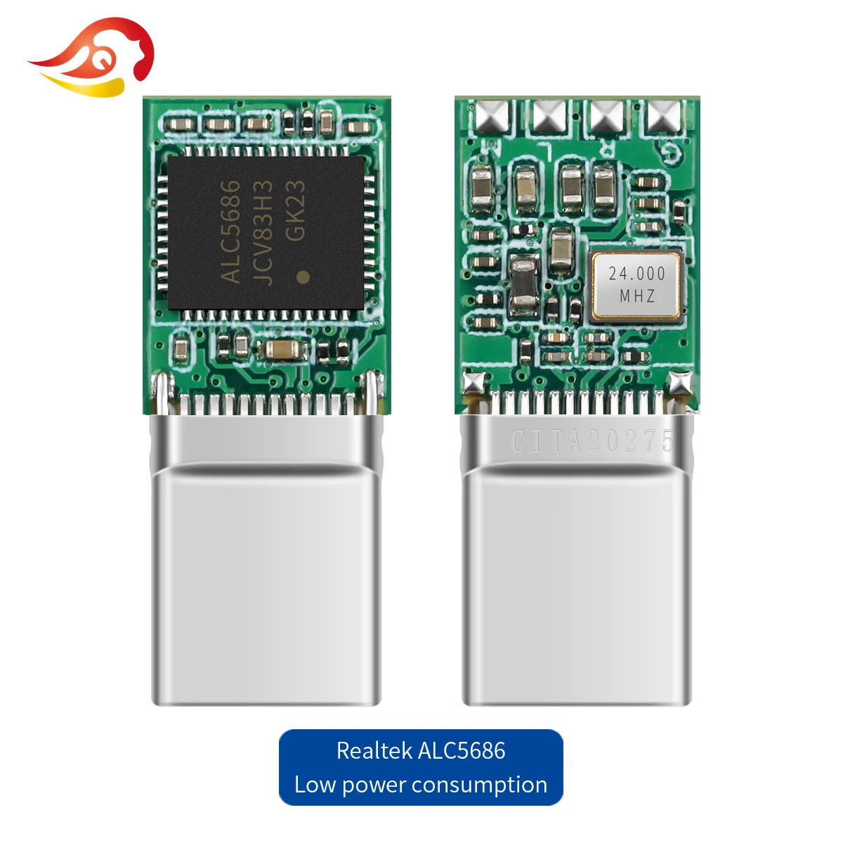 Фото QYFANG 32BIT 384 кГц Type-C штекер монокристаллический вибрирующий чип-модуль ALC5686 разъем для быстрой зарядки мобильного телефона DIY адаптер №4