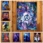 Постер на стену из фильма Вселенная: Мстители: война бесконечности, танос, Халк, Железный человек, Человек-паук
