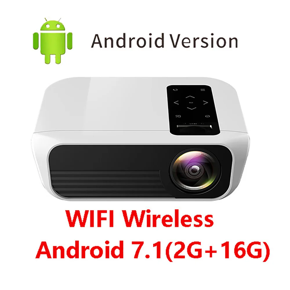 Светодиодный проектор T8 Full HD портативный видеопроектор Android 1920*1080P L7 5000 люмен