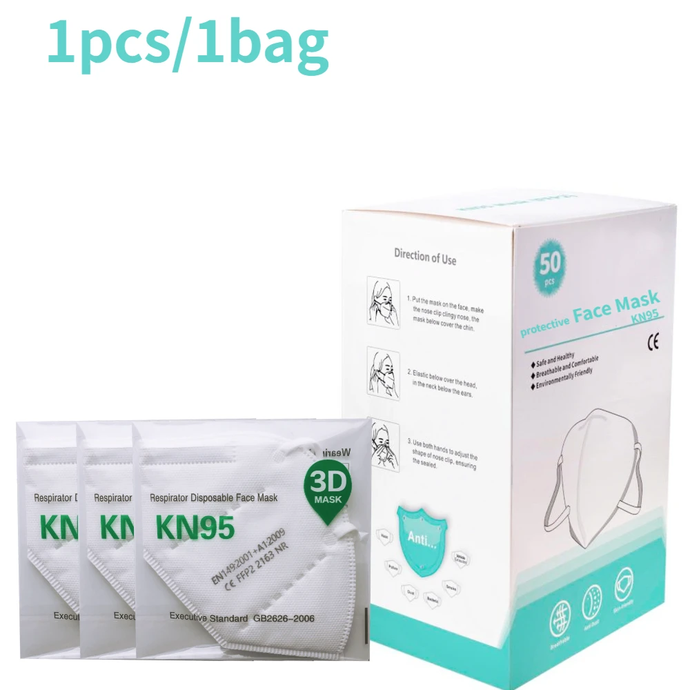 Индивидуальная упаковка 5 Слои Ffp2mask респиратор KN95 Mascarillas ffp2reutilizable защитные маски