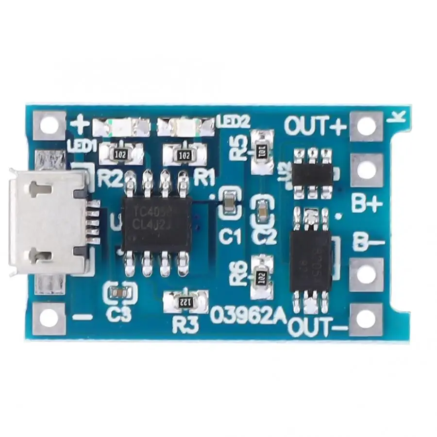 10 шт. 5В 1а Micro USB 18650 литиевый LiPo аккумулятор для зарядки защитная плата зарядное