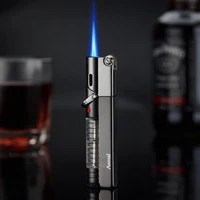 portable mini metal butane gas lighters jet flint lighters 1300c gadgets for men cigar smoking accessories