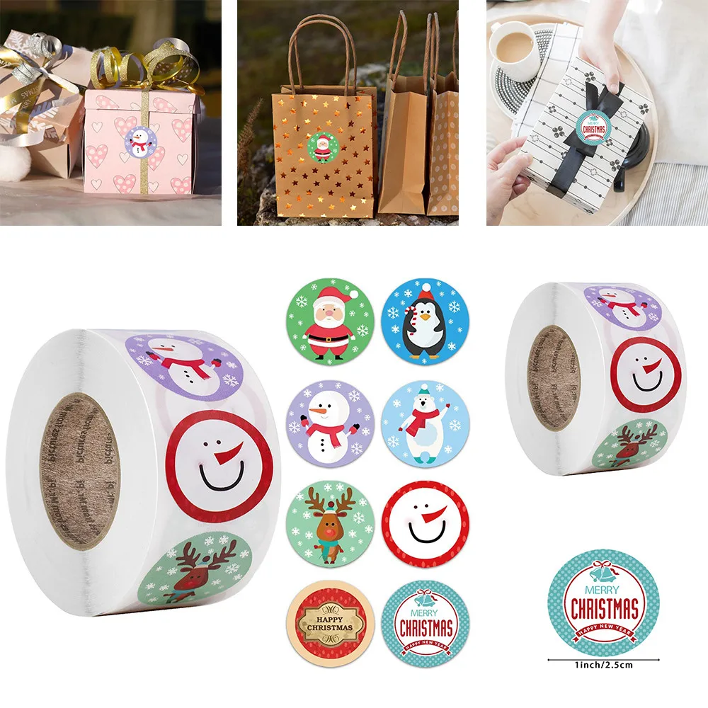 

Shop Product Label Gift Child Decor For Style 500pcs/roll Christmas Merry
