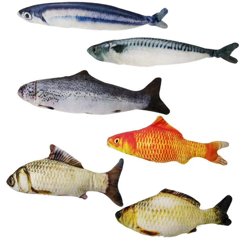 

Мягкая плюшевая игрушка в форме рыбки для домашнего кота