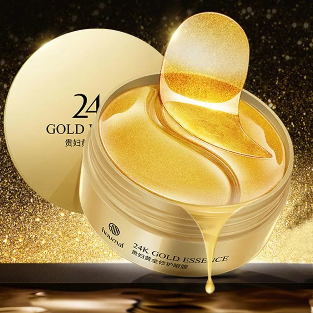 

24K Gold Collagen Eye Patch Hydrating Moisturizing Diminishing Fine Lines Black Pearl Eyes Mask Eyes Skin Care