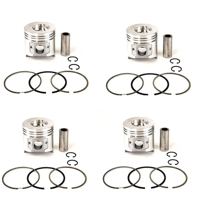 

New 4 Sets STD Piston Kit With Ring 123907-22081 Fit For Yanmar 4TNV106 Engine Takeuchi TL150 106MM