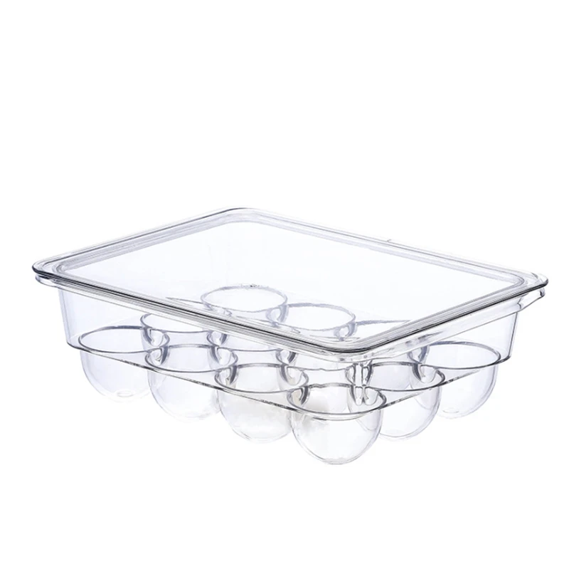 12 стеллаж контейнер для хранения яиц уплотненный прозрачный пластиковый лоток