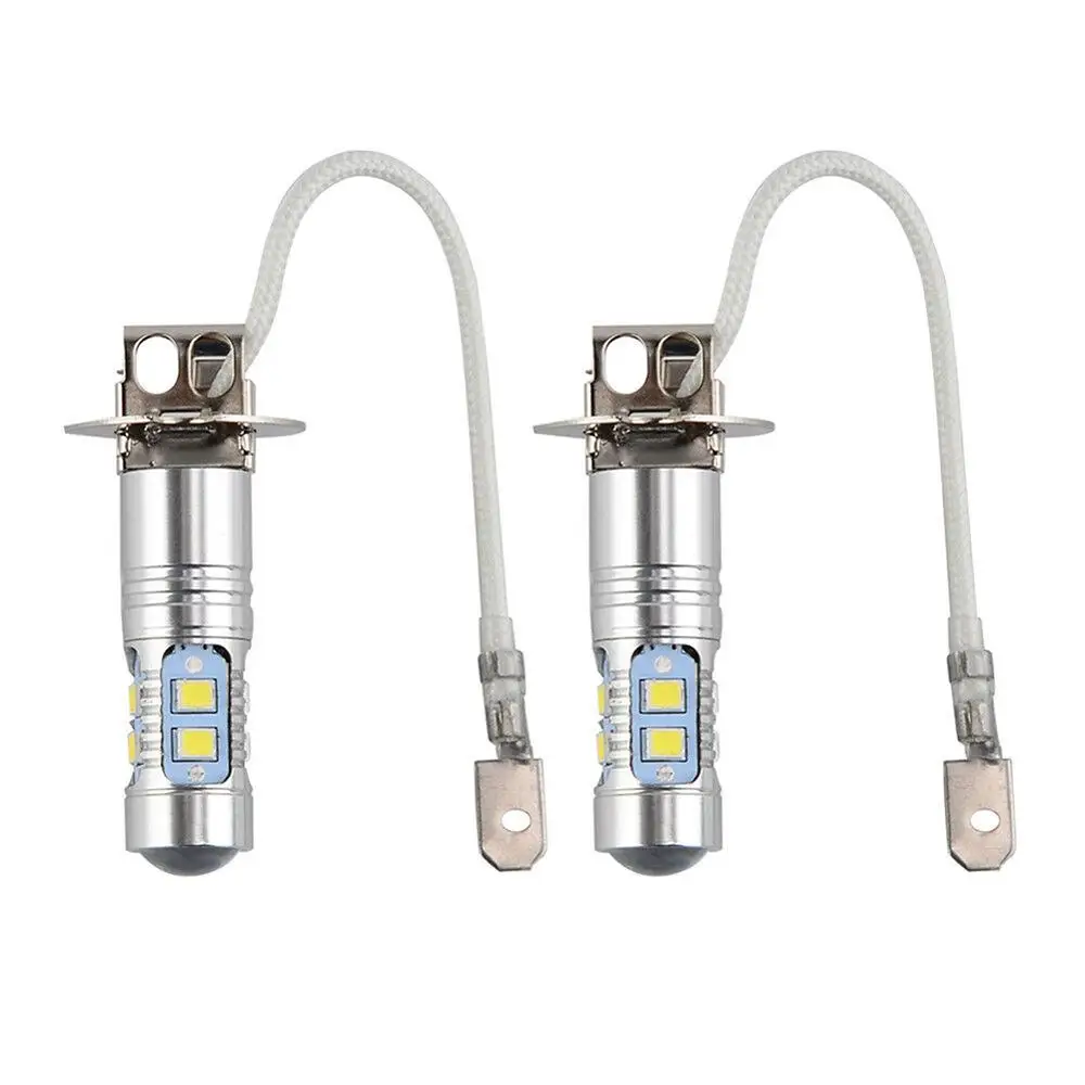 2 шт. H1 H3 со светодиодными кристаллами для автомобиля светодиодный мини фара ламп