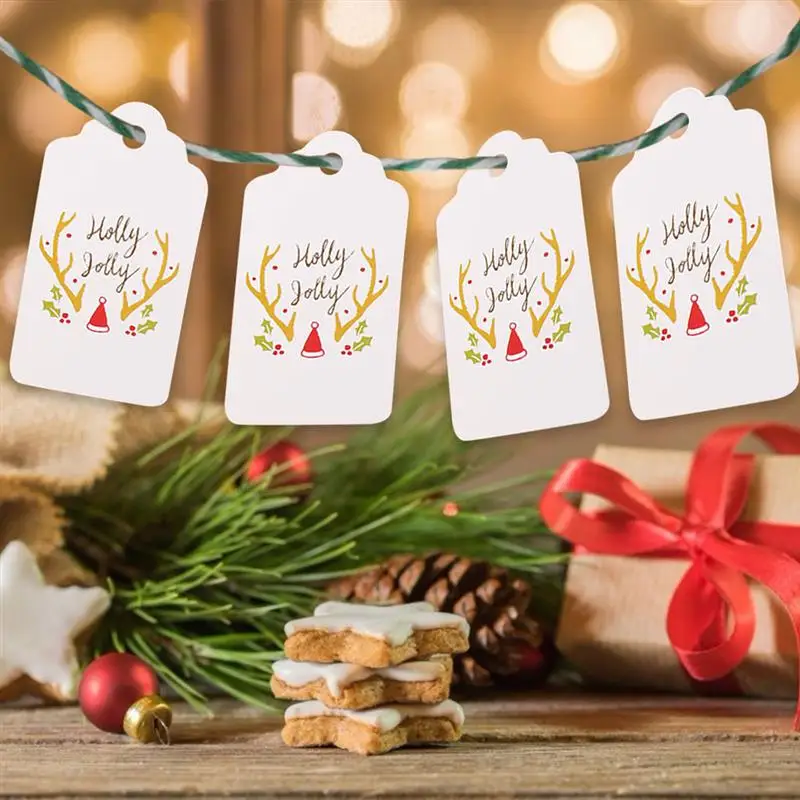 50 шт./партия веселое Рождество сделай сам уникальные подарочные бирки JOY TO WORLD tag