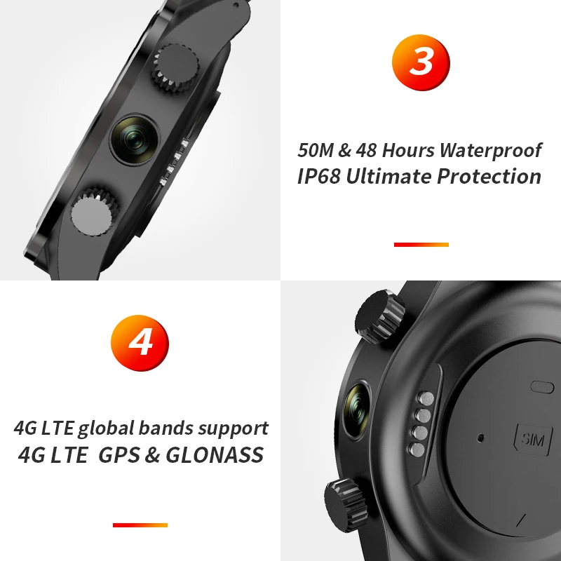 Смарт-часы Rollme S08 телефон с керамической рамкой водонепроницаемость 50 м двойная