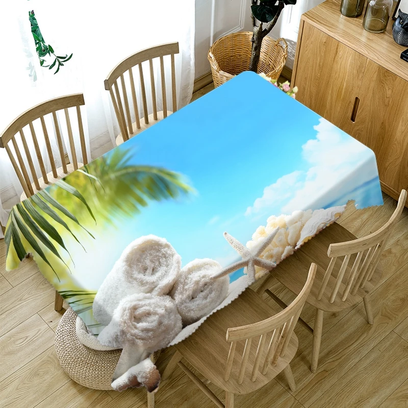 Плотная хлопковая скатерть с 3d рисунком мягкое полотенце и морская звезда