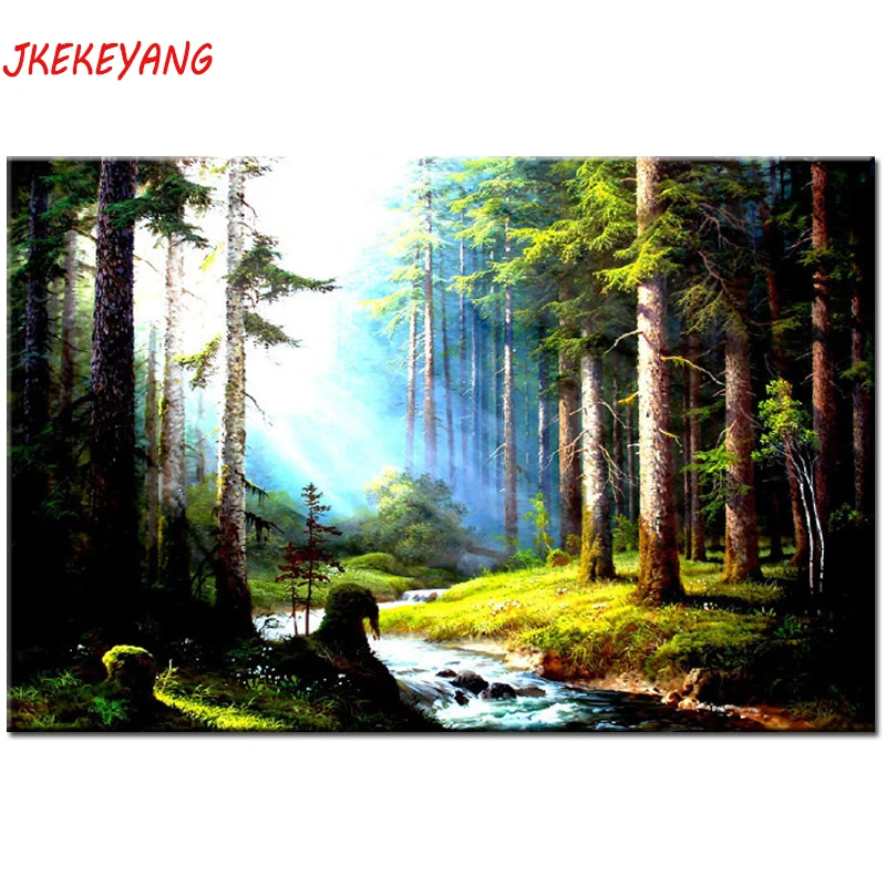 

5D DIY square/round Diamond painting Forest river Cross Stitch Diamond Embroidery Pattern Rhinestone J2541
