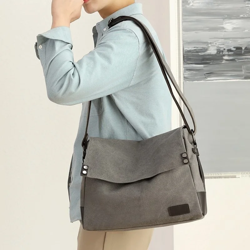 Мужской наплечный карман Повседневная холщовая дорожная сумка для мужчин