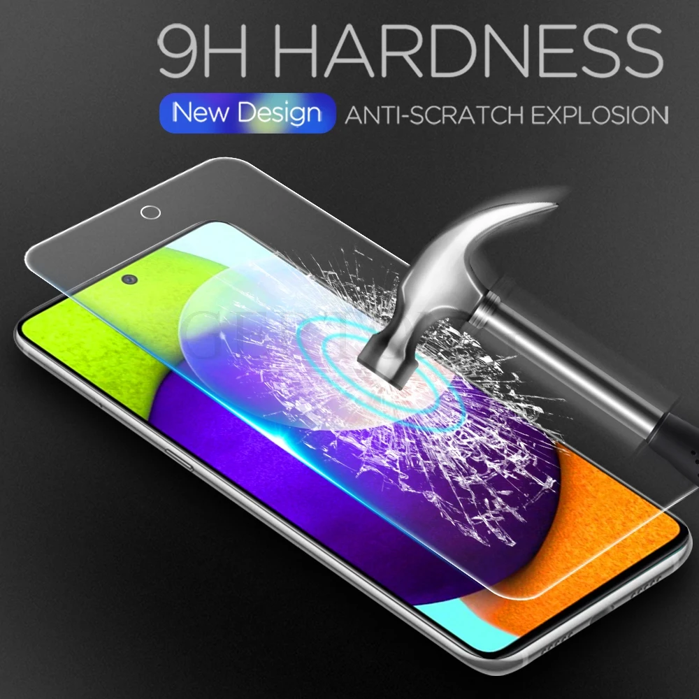 Закаленное стекло 9H для SAMSUNG Galaxy A52 5G 4G A5260 6 5 дюйма 8 Гб 128/256 ГБ стандартное Защитное
