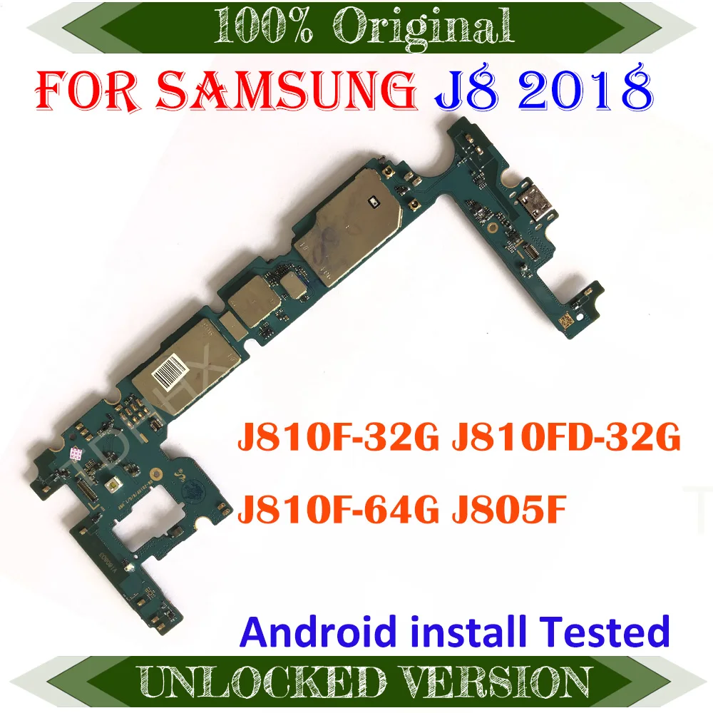 Хорошая рабочая материнская плата для Samsung Galaxy J8 разблокированная J810F J805F J810FD 32 Гб