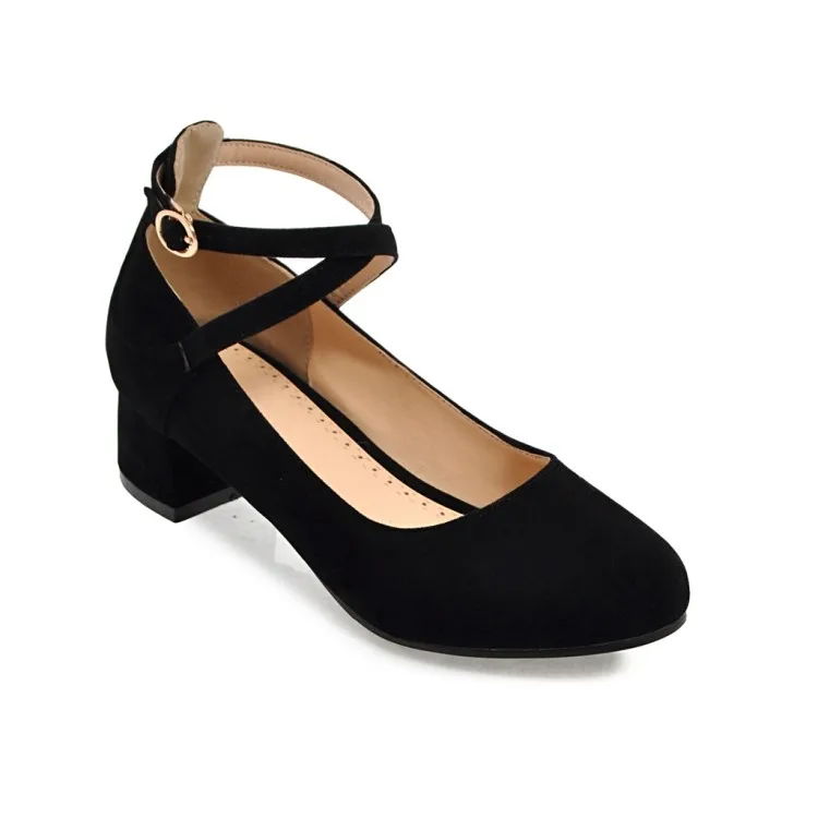 Женские туфли на высоком каблуке лодочки больших размеров 11 12 замшевые с круглым