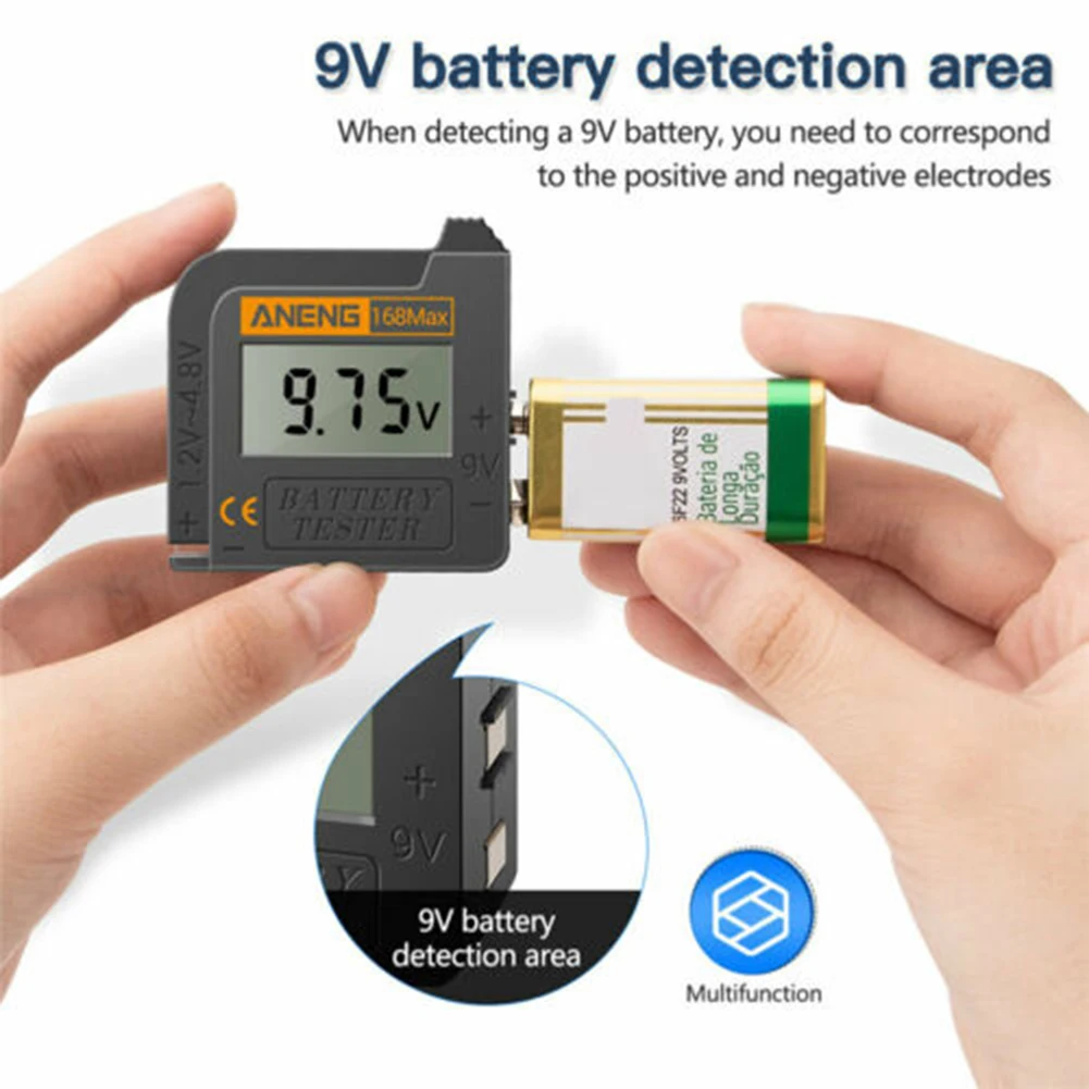 

168Max Digital Lithium Battery Tester Check AAA AA Button Cell Analyzer PW Brand New And High Quality