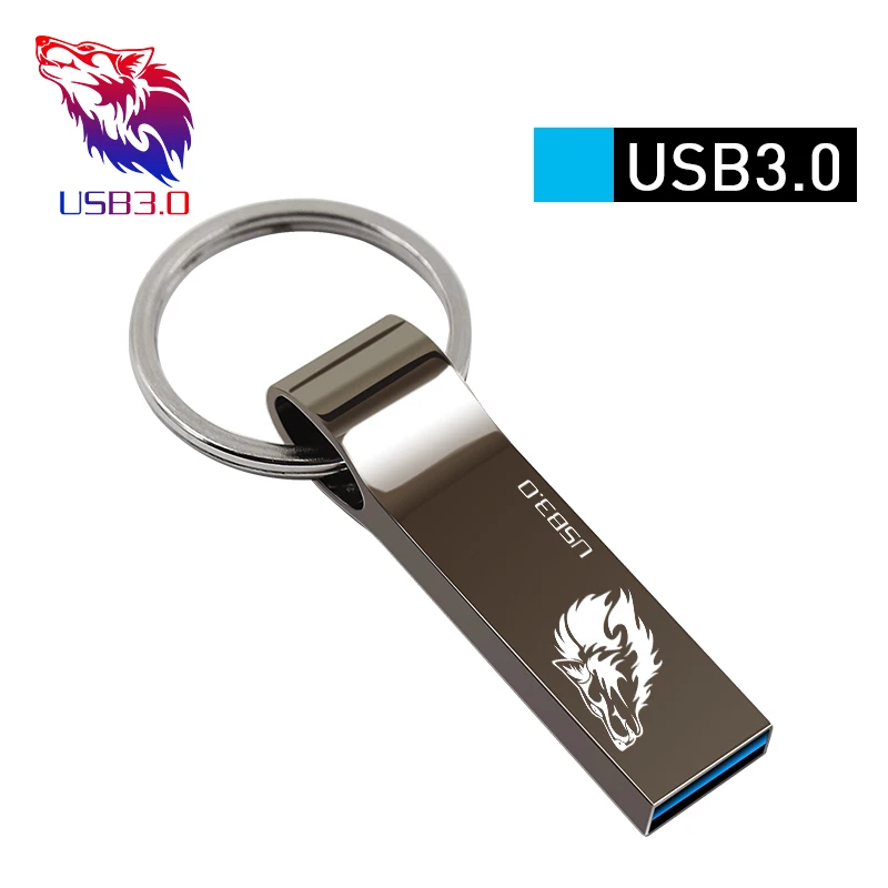 Прямоугольная USB флешка wolfhead объемом 8 Гб металлический флэш накопитель 32 ГБ 3 0