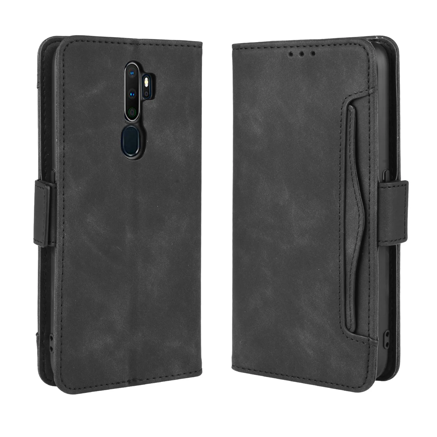 For OPPO A5 2020 Case 6.5 inch Premium Leather Wallet Flip Multi-card slot Cover Oppo (2020) | Мобильные телефоны и