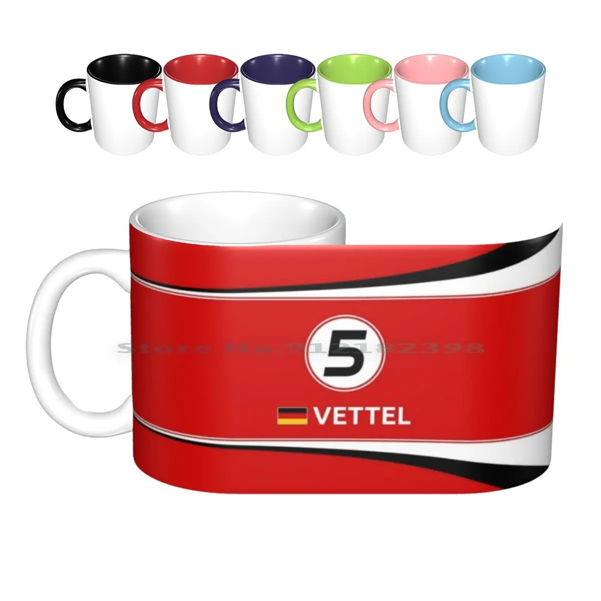 

2016-#5 Vettel Ceramic Mugs Coffee Cups Milk Tea Mug Racing 2016 Motorsport 2016 5 Vettel Vettel Germany Racing Driver Cars
