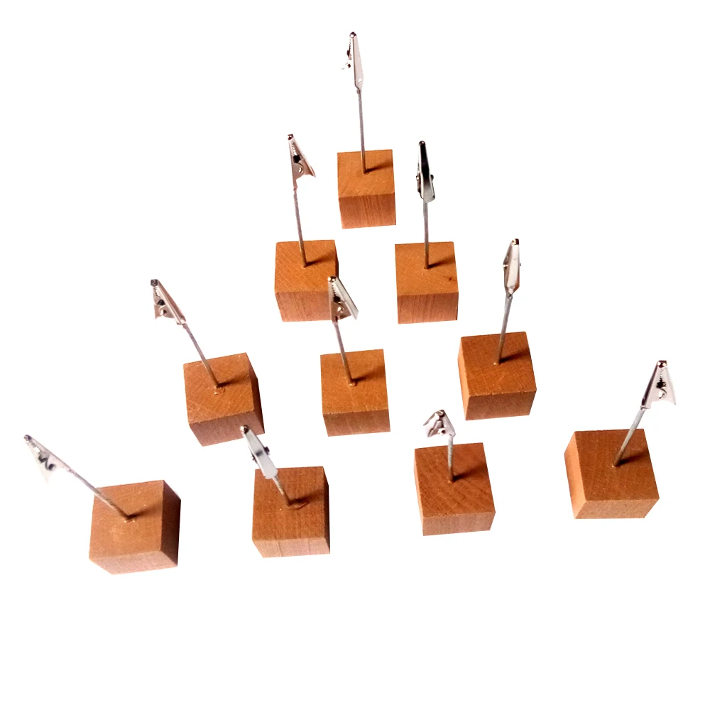 Лидер продаж 10 шт. Настольный держатель для фотографий с деревянным кубическим