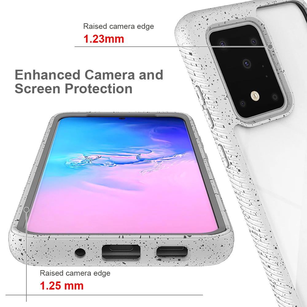 Противоударный чехол 2 в 1 для Samsung Galaxy S20 Ultra S9 S10 Plus S10e 5G Note 10 Pro защитный прозрачный