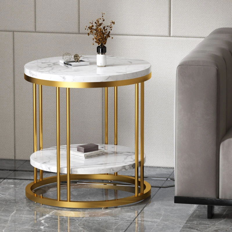 

Home sofa side table small coffee table modern minimalist living room small round table creative balcony Nordic side cabinet