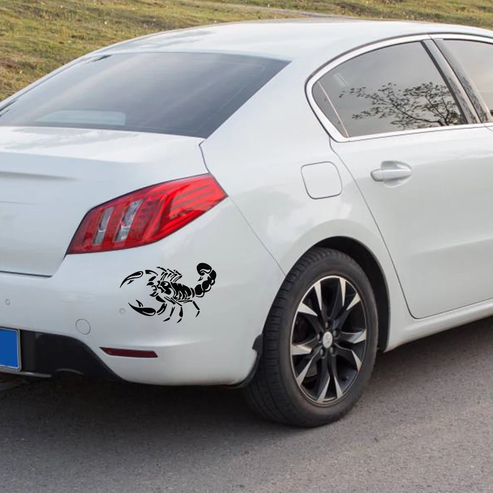 

20cmx12cm Funny scorpion Vinyl Car stickers Decals Motorcycle Accessories Car-Window Decorative Goods PVC