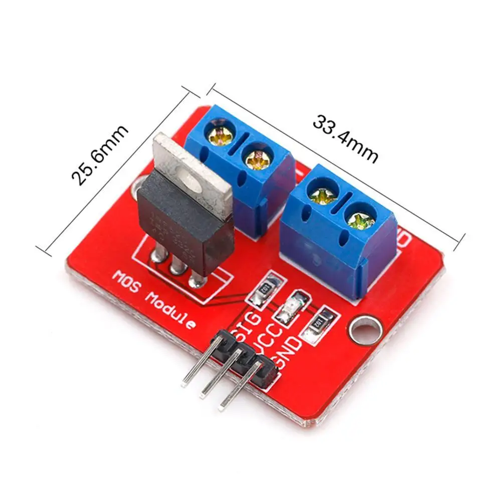 

0-24V Top Mosfet Button IRF520 MOS Driver Module For MCU Raspberry ARM T7W8