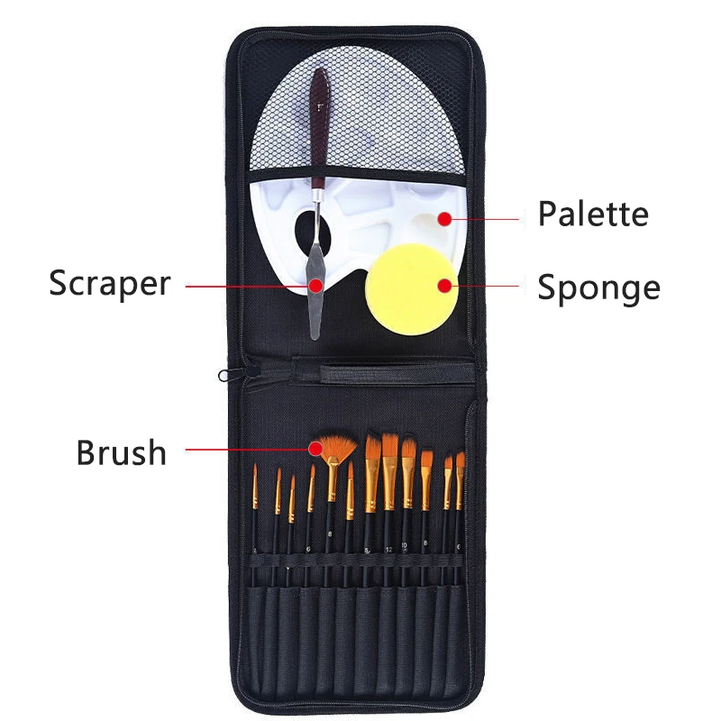 15 шт. Набор для рисования акварелью инструменты детская гуашь масляные краски