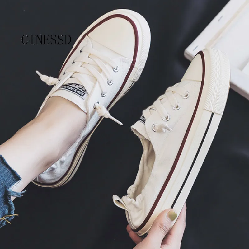 Летние женские эластичные вулканизированные туфли с закрытым носком