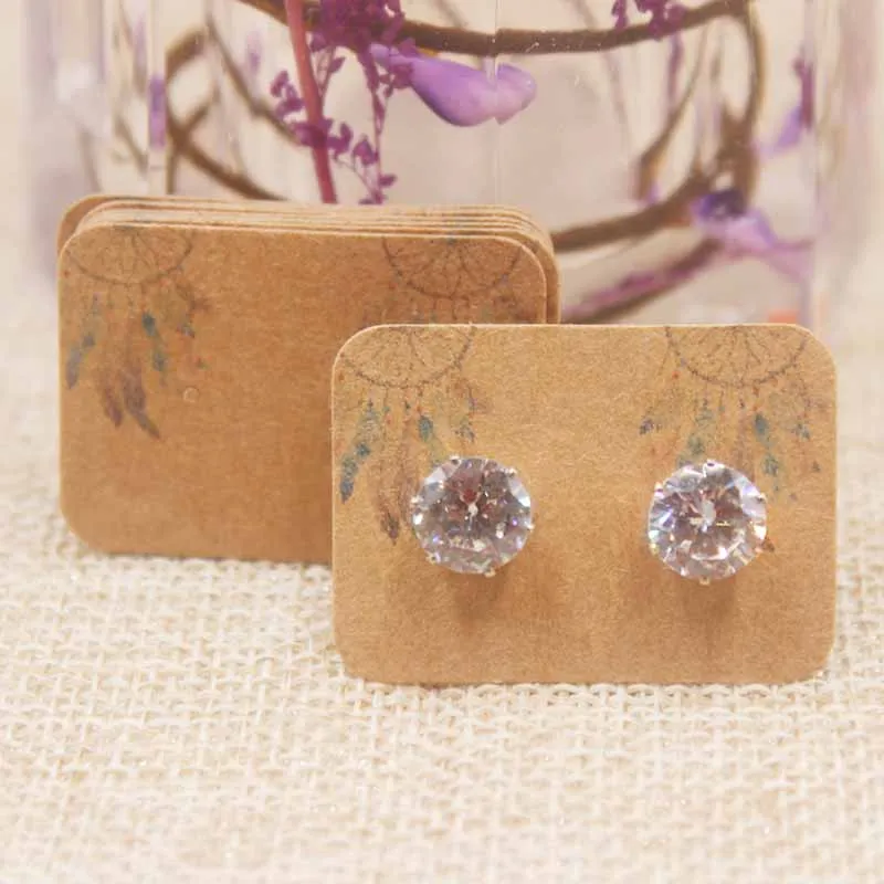 50pcs card8 Серьги-открытки ювелирные изделия-аксессуары ручной работы Классическая бумага 50 шт.-3,5x2,5 см-Бумажная Этикетка персональный стиль милый размер может на заказ - Цвет: 50pcs card8