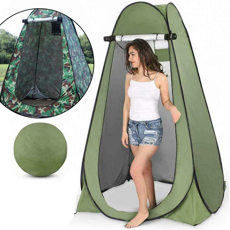 

Portable Fully Automatic Open Changing Tent Outdoor Shower Bath Tent Instant Pop Up Camping Toilet Changing Dressing Room
